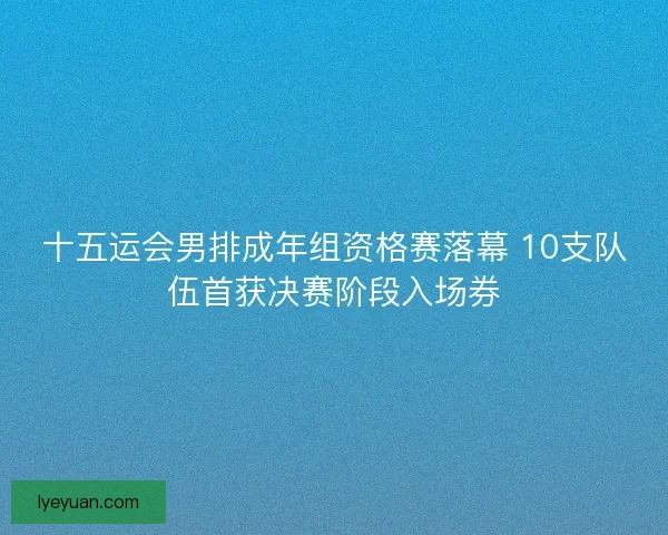 十五运会男排成年组资格赛落幕 10支队伍首获决赛阶段入场券